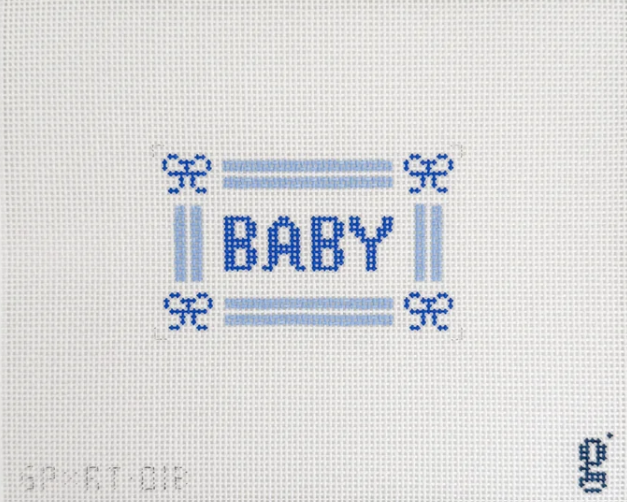 Baby Sign - Pink and Blue Canvas