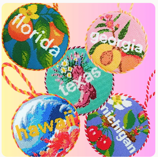 State Round Ornaments