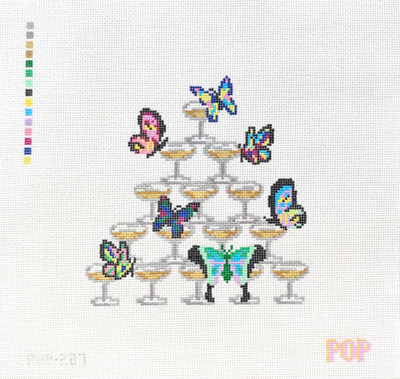 Butterfly Champagne Tower