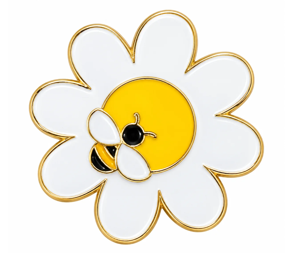 Bee and Flower Needle Minder Accessory