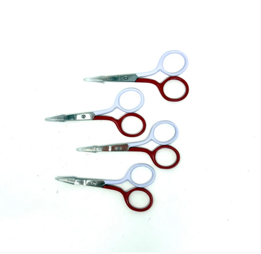Red and White Striped Scissors Accessory