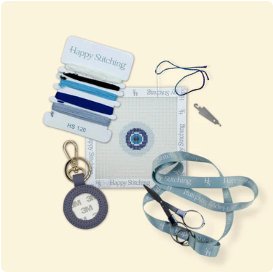 Cosmic Gaze Key Fob Kit - Happy Stitching - Needlepoint Canvas 