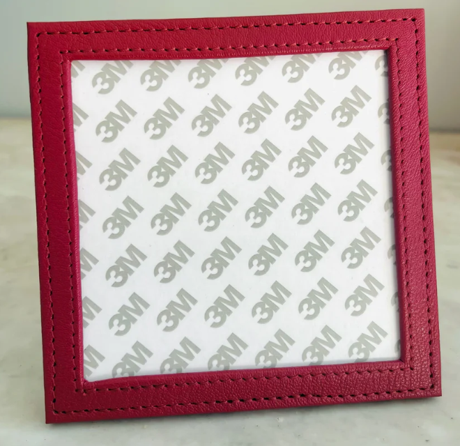 Self-finishing Leather Picture Frame w/ Kick Stand