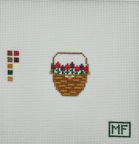 Lightship Basket with Yellow or Red Daffodil Flowers
