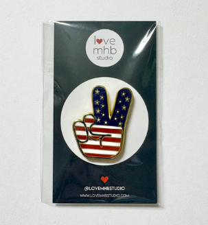 Peace Sign Flag Needle Minder