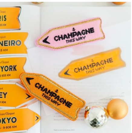 Champagne This Way - Pink & Green