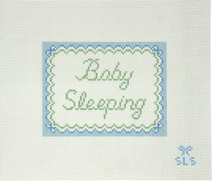 Baby Sleeping Sign - Pink and Blue