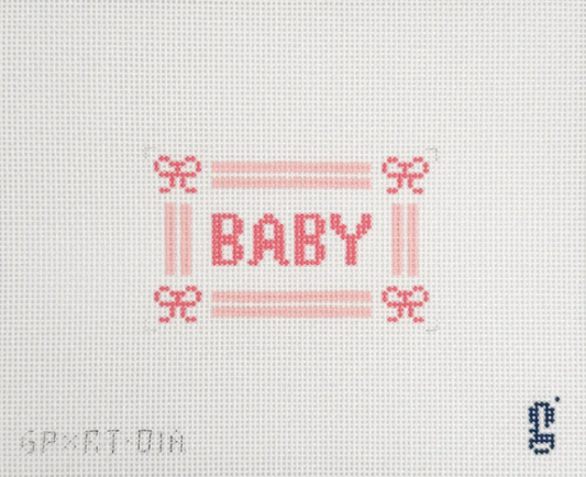 Baby Sign - Pink and Blue Canvas