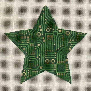 Circuit Board Star Canvas