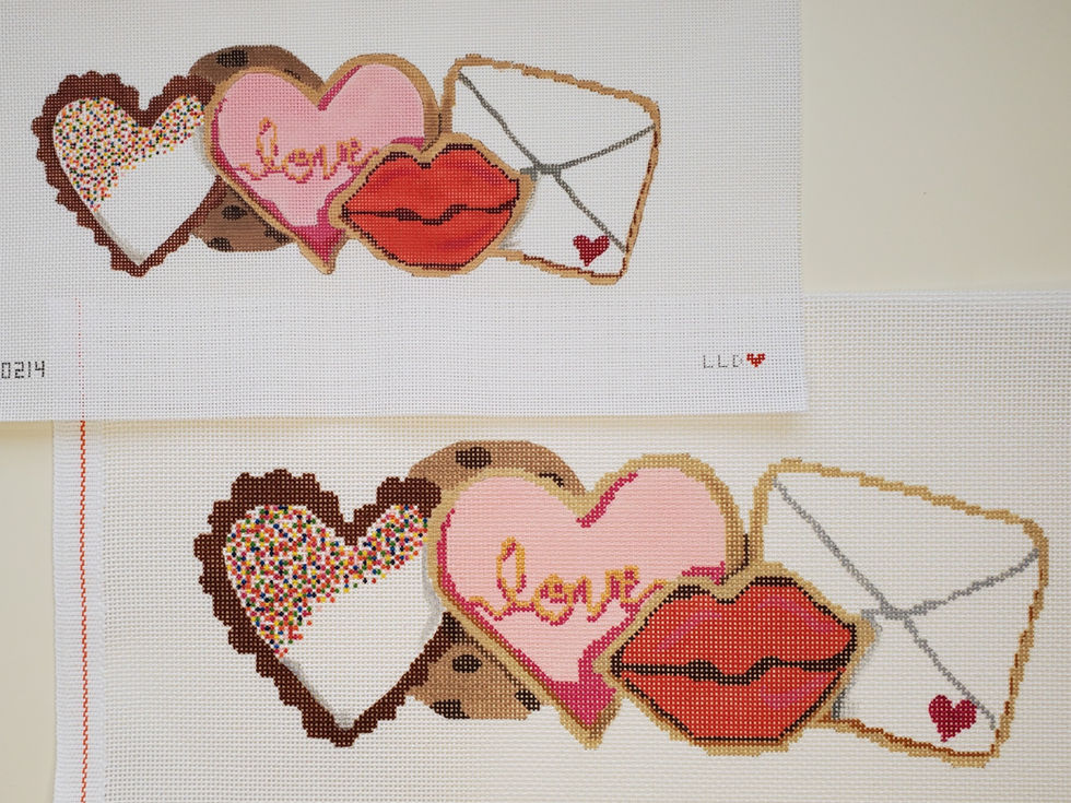 Valentine's Cookies Row Canvas
