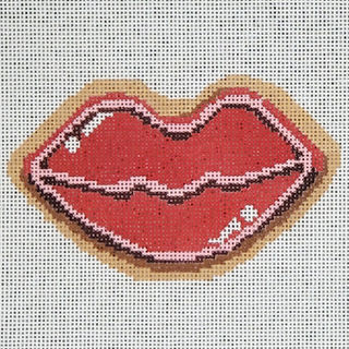 Lips (Bargello Lips) Cookie w/Stitch Guide Canvas