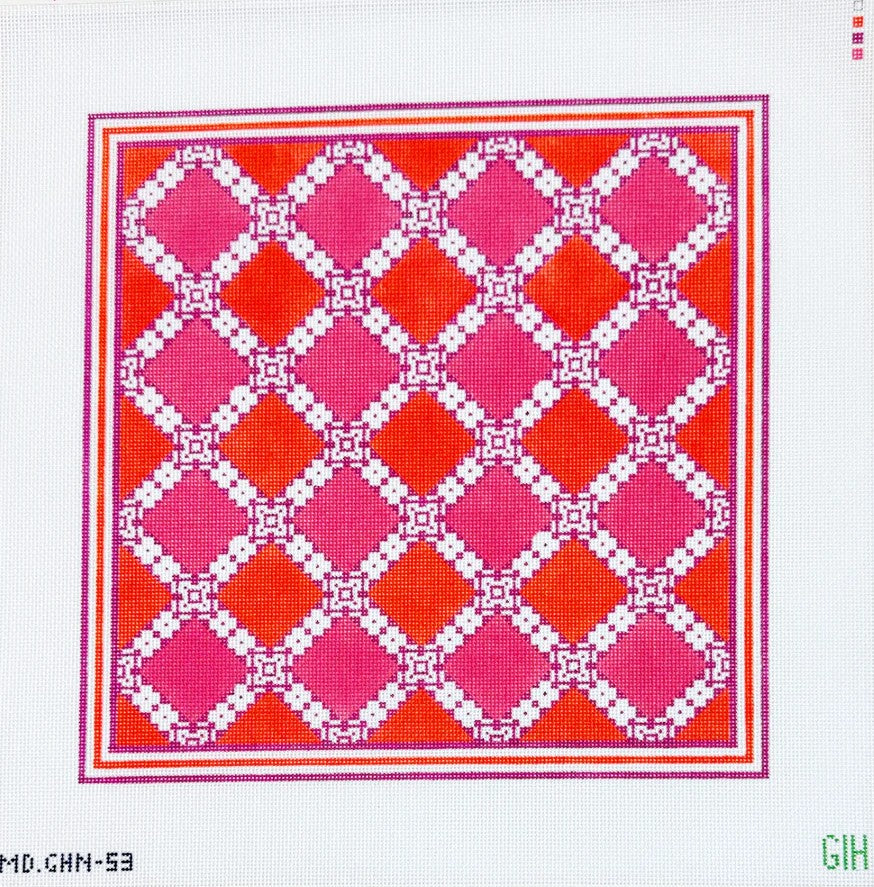 Mosaic Tile - Pink and Orange